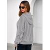 imagePRETTYGARDEN Womens Oversized Hoodie Sweatshirts 2025 Fall Casual Ruched Long Sleeve Hooded Pullover Y2K Tops Trendy ClothesGrey
