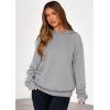 imagePRETTYGARDEN Womens Oversized Hoodie Sweatshirts 2025 Fall Casual Ruched Long Sleeve Hooded Pullover Y2K Tops Trendy ClothesGrey