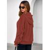 imagePRETTYGARDEN Womens Oversized Hoodie Sweatshirts 2025 Fall Casual Ruched Long Sleeve Hooded Pullover Y2K Tops Trendy ClothesRust
