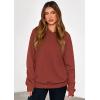 imagePRETTYGARDEN Womens Oversized Hoodie Sweatshirts 2025 Fall Casual Ruched Long Sleeve Hooded Pullover Y2K Tops Trendy ClothesRust