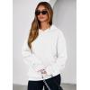 imagePRETTYGARDEN Womens Oversized Hoodie Sweatshirts 2025 Fall Casual Ruched Long Sleeve Hooded Pullover Y2K Tops Trendy ClothesWhite