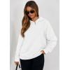 imagePRETTYGARDEN Womens Oversized Hoodie Sweatshirts 2025 Fall Casual Ruched Long Sleeve Hooded Pullover Y2K Tops Trendy ClothesWhite
