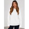 imagePRETTYGARDEN Womens Oversized Hoodie Sweatshirts 2025 Fall Casual Ruched Long Sleeve Hooded Pullover Y2K Tops Trendy ClothesWhite