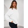 imagePRETTYGARDEN Womens Oversized Hoodie Sweatshirts 2025 Fall Casual Ruched Long Sleeve Hooded Pullover Y2K Tops Trendy ClothesWhite