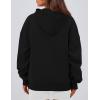 imagePRETTYGARDEN Womens Oversized Hoodies Fleece Hooded Sweatshirts Long Sleeve Pullover Tops 2025 Fall Outfits Winter ClothesBlack