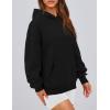 imagePRETTYGARDEN Womens Oversized Hoodies Fleece Hooded Sweatshirts Long Sleeve Pullover Tops 2025 Fall Outfits Winter ClothesBlack