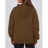 imagePRETTYGARDEN Womens Oversized Hoodies Fleece Hooded Sweatshirts Long Sleeve Pullover Tops 2025 Fall Outfits Winter ClothesBrown