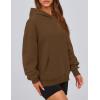 imagePRETTYGARDEN Womens Oversized Hoodies Fleece Hooded Sweatshirts Long Sleeve Pullover Tops 2025 Fall Outfits Winter ClothesBrown