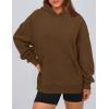 imagePRETTYGARDEN Womens Oversized Hoodies Fleece Hooded Sweatshirts Long Sleeve Pullover Tops 2025 Fall Outfits Winter ClothesBrown