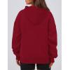 imagePRETTYGARDEN Womens Oversized Hoodies Fleece Hooded Sweatshirts Long Sleeve Pullover Tops 2025 Fall Outfits Winter ClothesBurgundy