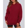 imagePRETTYGARDEN Womens Oversized Hoodies Fleece Hooded Sweatshirts Long Sleeve Pullover Tops 2025 Fall Outfits Winter ClothesBurgundy