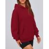 imagePRETTYGARDEN Womens Oversized Hoodies Fleece Hooded Sweatshirts Long Sleeve Pullover Tops 2025 Fall Outfits Winter ClothesBurgundy