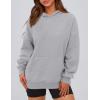 imagePRETTYGARDEN Womens Oversized Hoodies Fleece Hooded Sweatshirts Long Sleeve Pullover Tops 2025 Fall Outfits Winter ClothesGrey