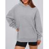 imagePRETTYGARDEN Womens Oversized Hoodies Fleece Hooded Sweatshirts Long Sleeve Pullover Tops 2025 Fall Outfits Winter ClothesGrey