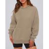 imagePRETTYGARDEN Womens Oversized Hoodies Fleece Hooded Sweatshirts Long Sleeve Pullover Tops 2025 Fall Outfits Winter ClothesKhaki