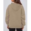 imagePRETTYGARDEN Womens Oversized Hoodies Fleece Hooded Sweatshirts Long Sleeve Pullover Tops 2025 Fall Outfits Winter ClothesKhaki