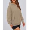 imagePRETTYGARDEN Womens Oversized Hoodies Fleece Hooded Sweatshirts Long Sleeve Pullover Tops 2025 Fall Outfits Winter ClothesKhaki