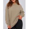 imagePRETTYGARDEN Womens Oversized Hoodies Fleece Hooded Sweatshirts Long Sleeve Pullover Tops 2025 Fall Outfits Winter ClothesKhaki