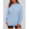 imagePRETTYGARDEN Womens Oversized Hoodies Fleece Hooded Sweatshirts Long Sleeve Pullover Tops 2025 Fall Outfits Winter ClothesLight Blue
