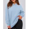 imagePRETTYGARDEN Womens Oversized Hoodies Fleece Hooded Sweatshirts Long Sleeve Pullover Tops 2025 Fall Outfits Winter ClothesLight Blue