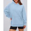 imagePRETTYGARDEN Womens Oversized Hoodies Fleece Hooded Sweatshirts Long Sleeve Pullover Tops 2025 Fall Outfits Winter ClothesLight Blue