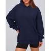 imagePRETTYGARDEN Womens Oversized Hoodies Fleece Hooded Sweatshirts Long Sleeve Pullover Tops 2025 Fall Outfits Winter ClothesNavy Blue