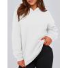 imagePRETTYGARDEN Womens Oversized Hoodies Fleece Hooded Sweatshirts Long Sleeve Pullover Tops 2025 Fall Outfits Winter ClothesWhite