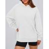 imagePRETTYGARDEN Womens Oversized Hoodies Fleece Hooded Sweatshirts Long Sleeve Pullover Tops 2025 Fall Outfits Winter ClothesWhite