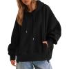 imagePRETTYGARDEN Womens 2025 Oversized Hoodies Sweatshirt Long Sleeve Loose Fit Going Out Tops Trendy Casual Fall Fashion OutfitsBlack