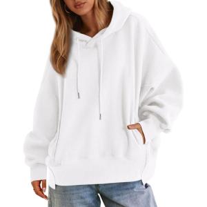 imagePRETTYGARDEN Womens 2025 Oversized Hoodies Sweatshirt Long Sleeve Loose Fit Going Out Tops Trendy Casual Fall Fashion OutfitsWhite
