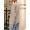 imagePRETTYGARDEN Fall Long Sleeve Cardigans for Women Trendy 2025 Open Front Winter Button Down Crewneck Soft Knit Sweater JacketLight Khaki