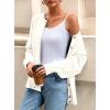 imagePRETTYGARDEN Fall Long Sleeve Cardigans for Women Trendy 2025 Open Front Winter Button Down Crewneck Soft Knit Sweater JacketWhite