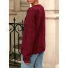 imagePRETTYGARDEN Fall Long Sleeve Cardigans for Women Trendy 2025 Open Front Winter Button Down Crewneck Soft Knit Sweater JacketWine Red