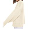 imagePRETTYGARDEN Womens Sweaters Fall 2025 Trendy Casual Crewneck Long Sleeve Cozy Knit Pullover Sweater Tops Winter ClothingBeige White