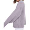 imagePRETTYGARDEN Womens Sweaters Fall 2025 Trendy Casual Crewneck Long Sleeve Cozy Knit Pullover Sweater Tops Winter ClothingGrey Purple