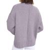 imagePRETTYGARDEN Womens Sweaters Fall 2025 Trendy Casual Crewneck Long Sleeve Cozy Knit Pullover Sweater Tops Winter ClothingGrey Purple