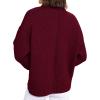 imagePRETTYGARDEN Womens Sweaters Fall 2025 Trendy Casual Crewneck Long Sleeve Cozy Knit Pullover Sweater Tops Winter ClothingWine Red