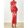 imagePRETTYGARDEN Fall Dresses for Women 2025 Long Sleeve Floral Mesh Sexy Bodycon Homecoming Wedding Guest Cocktail Maxi DressBrick Red Floral