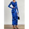 imagePRETTYGARDEN Fall Dresses for Women 2025 Long Sleeve Floral Mesh Sexy Bodycon Homecoming Wedding Guest Cocktail Maxi DressNavy Blue Floral