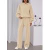 imagePRETTYGARDEN Womens Sweatsuits 2 Piece Set 2025 Casual Winter Long Sleeve Hoodie Loose Wide Leg Sweatpants Fall TracksuitBeige