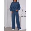 imagePRETTYGARDEN Womens Sweatsuits 2 Piece Set 2025 Casual Winter Long Sleeve Hoodie Loose Wide Leg Sweatpants Fall TracksuitGrey Blue
