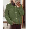 imagePRETTYGARDEN Cardigan Sweaters for Women 2025 Trendy Oversized Knit Chunky Button Cardigans Fall Winter Outfits with PocketsArmy Green