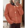 imagePRETTYGARDEN Cardigan Sweaters for Women 2025 Trendy Oversized Knit Chunky Button Cardigans Fall Winter Outfits with PocketsBrick Red