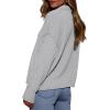 imagePRETTYGARDEN Womens Fall Quarter Zip Pullover Sweaters 2025 Dressy Casual Long Sleeve V Neck Collared Knit Jumper TopsGrey
