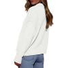 imagePRETTYGARDEN Womens Fall Quarter Zip Pullover Sweaters 2025 Dressy Casual Long Sleeve V Neck Collared Knit Jumper TopsWhite