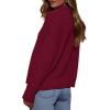 imagePRETTYGARDEN Womens Fall Quarter Zip Pullover Sweaters 2025 Dressy Casual Long Sleeve V Neck Collared Knit Jumper TopsWine Red