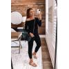 imagePRETTYGARDEN Jumpsuits for Women Dressy 2025 Fall Long Sleeve Off Shoulder Elastic Waist Rompers One Piece Travel OutfitsAblack