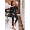 imagePRETTYGARDEN Jumpsuits for Women Dressy 2025 Fall Long Sleeve Off Shoulder Elastic Waist Rompers One Piece Travel OutfitsBlack Grey