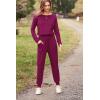 imagePRETTYGARDEN Jumpsuits for Women Dressy 2025 Fall Long Sleeve Off Shoulder Elastic Waist Rompers One Piece Travel OutfitsPurple
