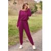 imagePRETTYGARDEN Jumpsuits for Women Dressy 2025 Fall Long Sleeve Off Shoulder Elastic Waist Rompers One Piece Travel OutfitsPurple